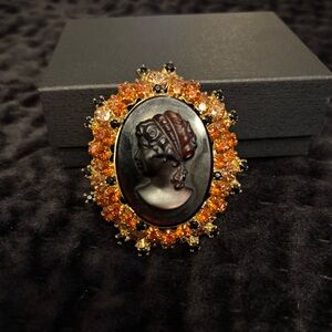 Large Vintage Estate Cameo Brooch- Stanley?